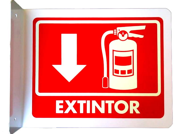 señalamiento extintor bandera