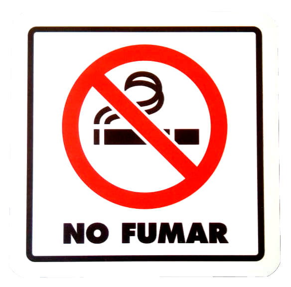 señalamiento no fumar